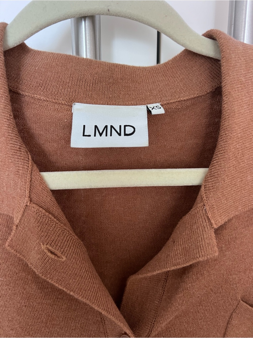 Rust Button-Up Knit Top - Picture 2 of 3